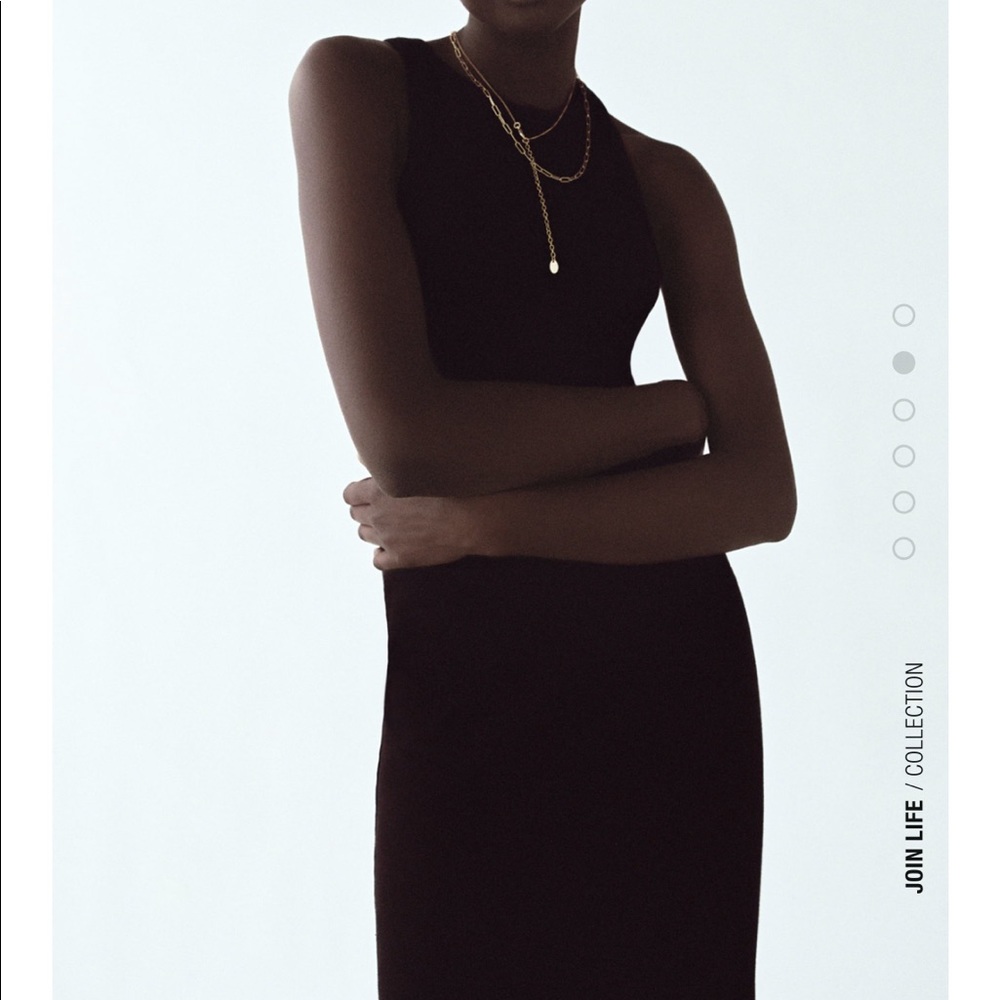 NWT black ribbed midi dress from Zara